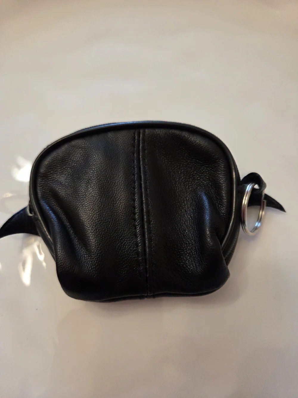 Black Bat Faux Leather Keychain/Bag Charm/Coin Purse For Men, Women Or Kids
